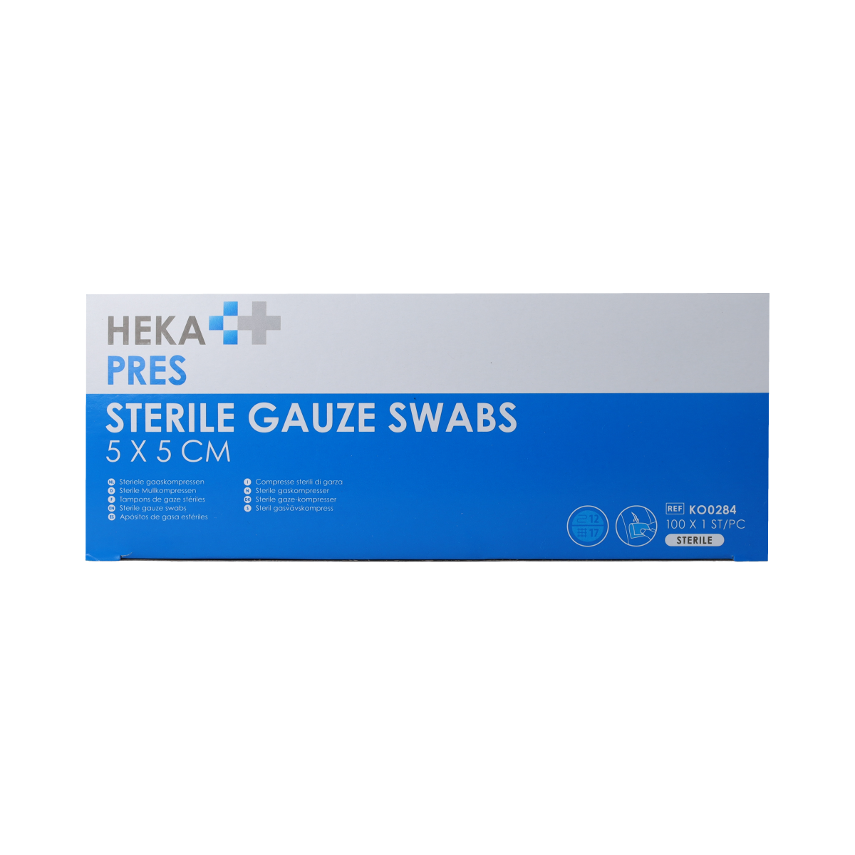 Hekapres Hydrofiel gaaskompres 5 x 5 steriel 100.00 Stuks