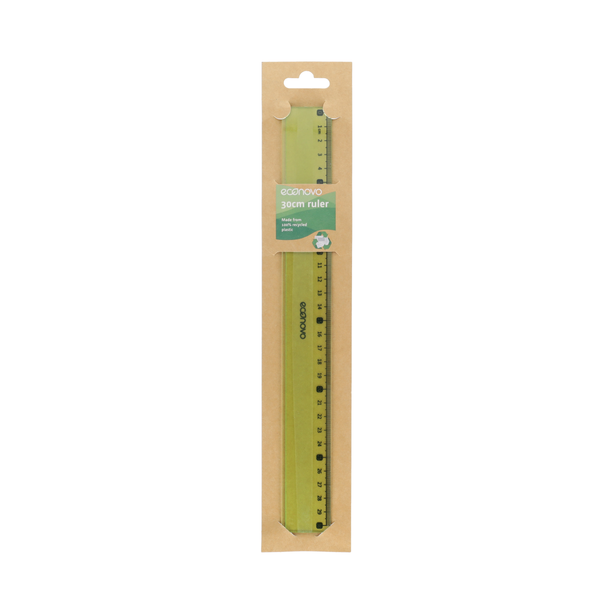 Econovo Liniaal 30cm groen 1.00 Stuks