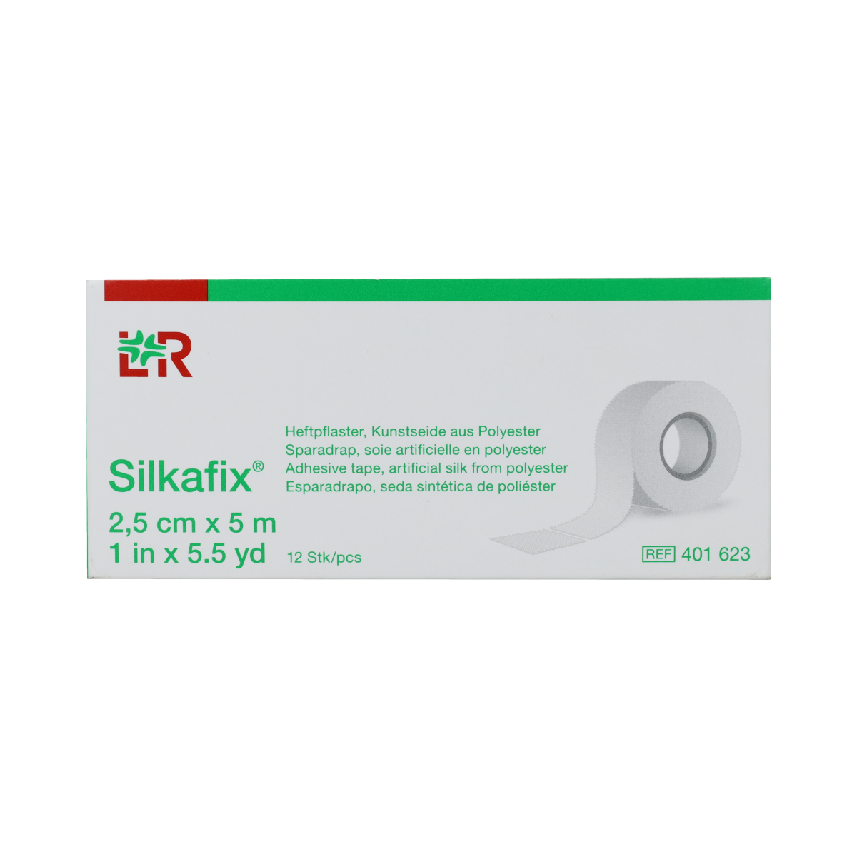 Silkafix Hechtpleister 5m x 2.5cm latexvrij 12.00 Stuks
