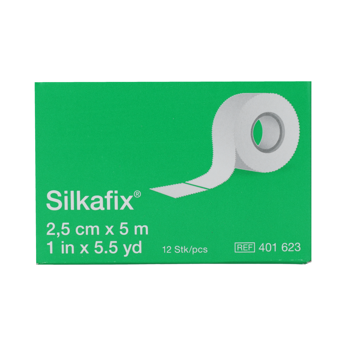 Silkafix Hechtpleister 5m x 2.5cm latexvrij 12.00 Stuks