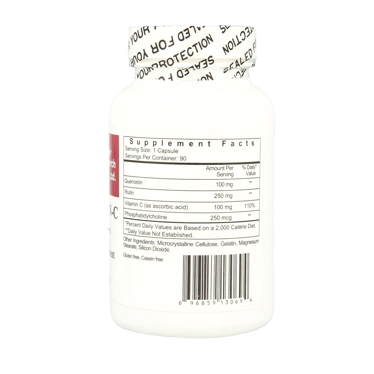 Cardio Vasc Res Quercitin C cardio multivitamin capsules in a bottle, designed for cardiovascular health and immune support.