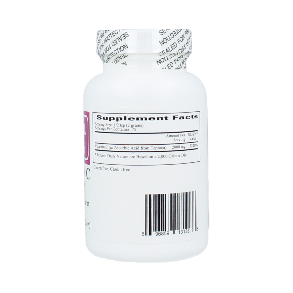 Ecological Form Vitamin C supplement in 150g package, natural ecological formula with a clear view of the product container and label.