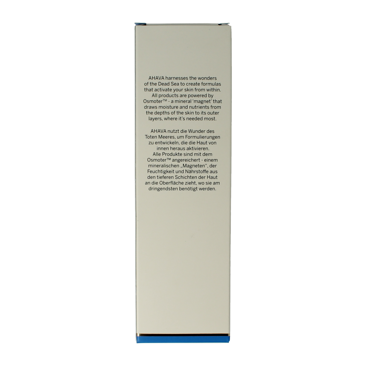 Ahava All-in-One Toning Cleanser 250ml for face, gentle skincare product with clear bottle and label.