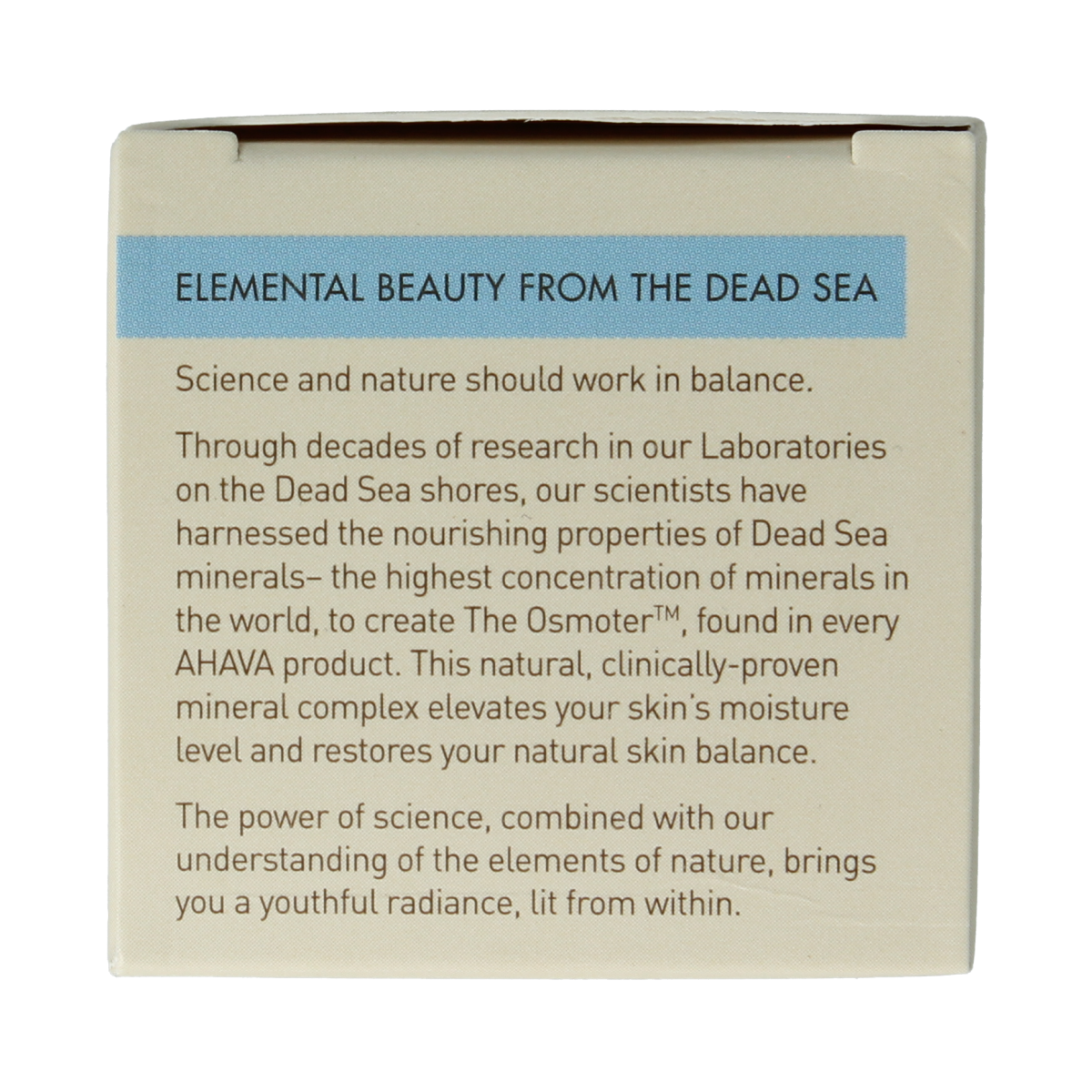 Ahava magnesium-rich women’s deodorant in a 50ml container, designed for natural odor protection and skin wellness.