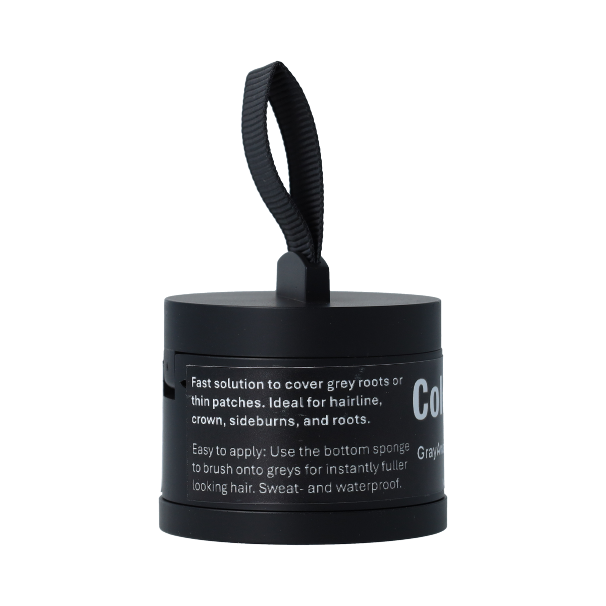 Colourwell GreyAway volume powder in dark brown, 4g, for hair styling and concealing grey hair with natural-looking coverage.