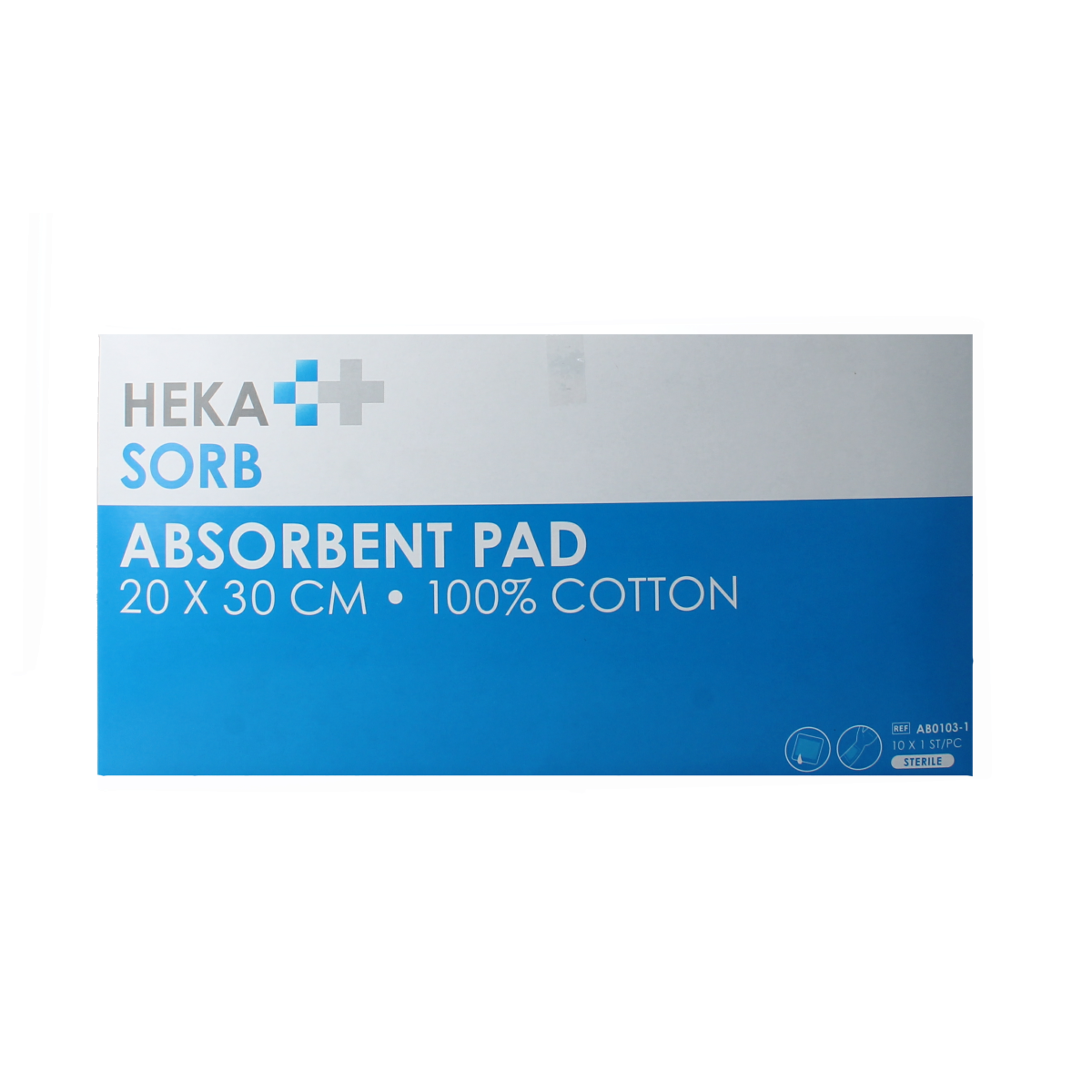 Hekasorb Absorberend verband 20x30 steriel  10.00 Stuks
