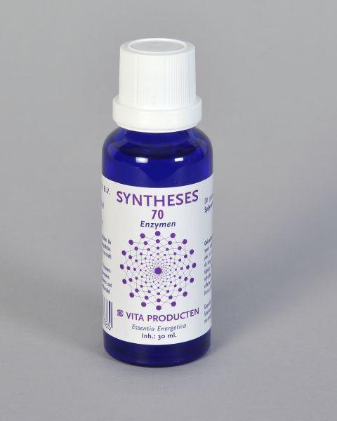Vita Syntheses 70 spijsvertering enzymen in een 30ml kruidenpreparaat fles, voor natuurlijke spijsverteringsondersteuning.