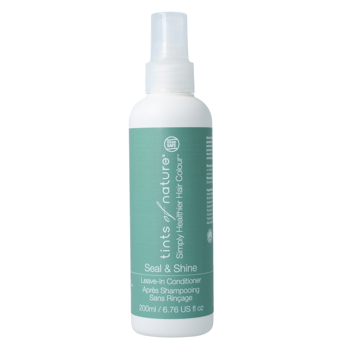 Tints Of Nature Seal & Shine hair care bottle, 200ml, natural hair treatment for glossy, healthy hair.