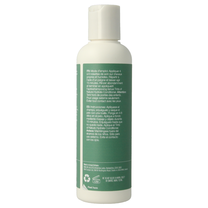 Tints Of Nature Hydrate Hair Treatment in a 140ml bottle, nourishing hair care product with natural ingredients.