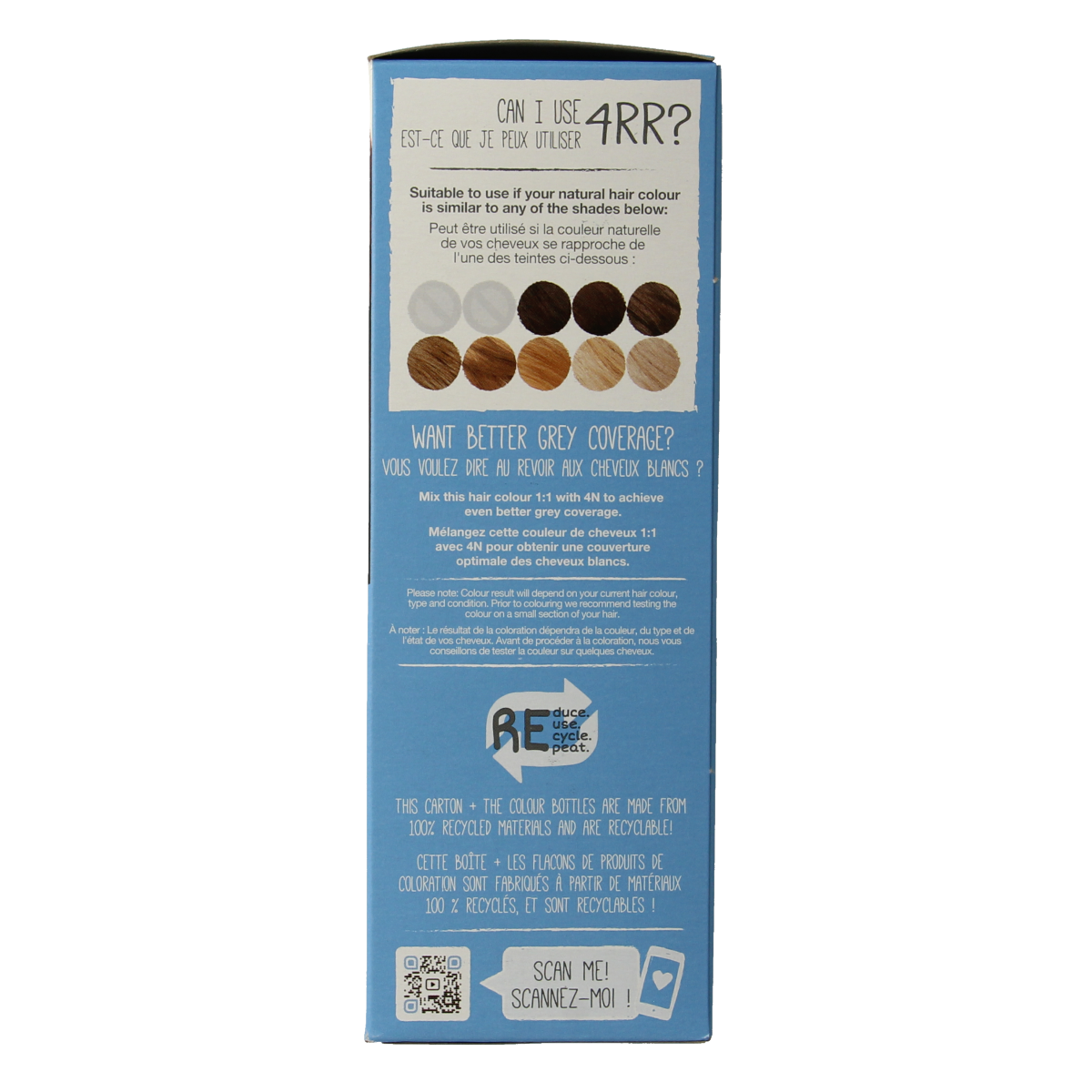Tints Of Nature 4RR Earth Red hair coloring set with natural earth tone shades and applicator tools.