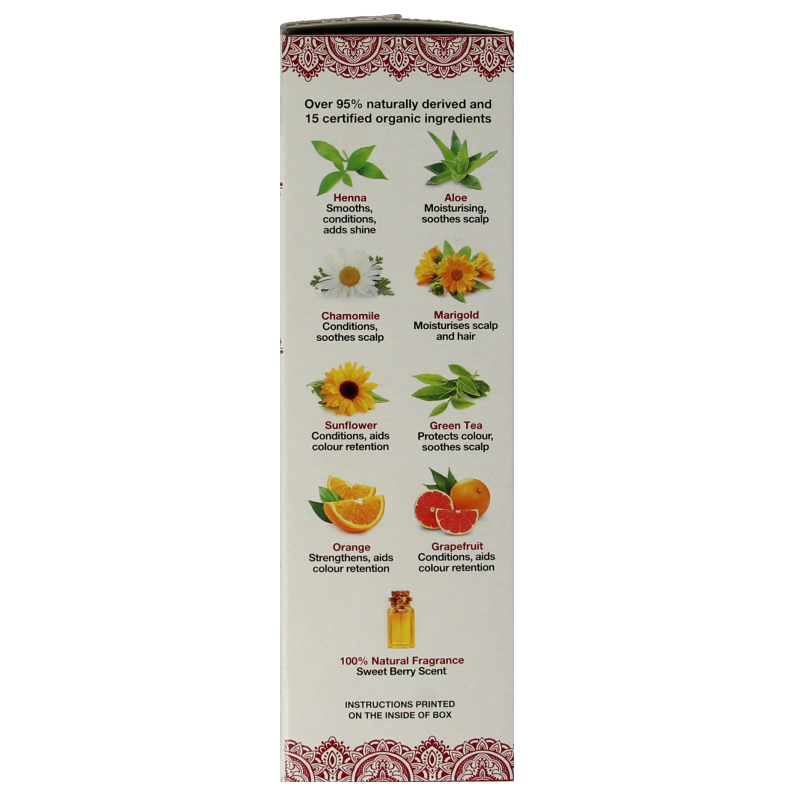 Tints Of Nature chocolate henna cream hair dye in 70ml tube, semi-permanent hair coloring for rich, natural brown hair.