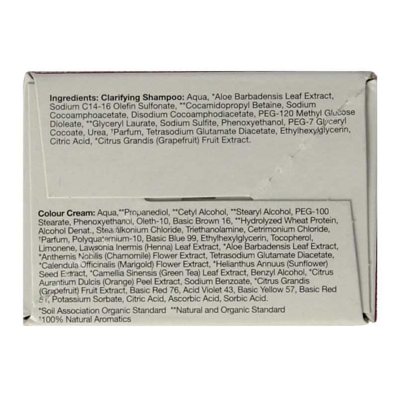 Tints Of Nature Henna cream chocolate semi-permanent hair dye in 70ml tube, showcasing rich brown color and packaging.