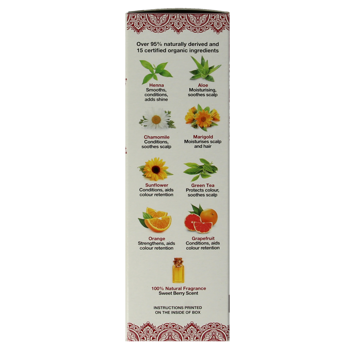 Tints Of Nature Mahogany Red Henna Cream hair dye in 70ml tube, semi-permanent hair coloring product.