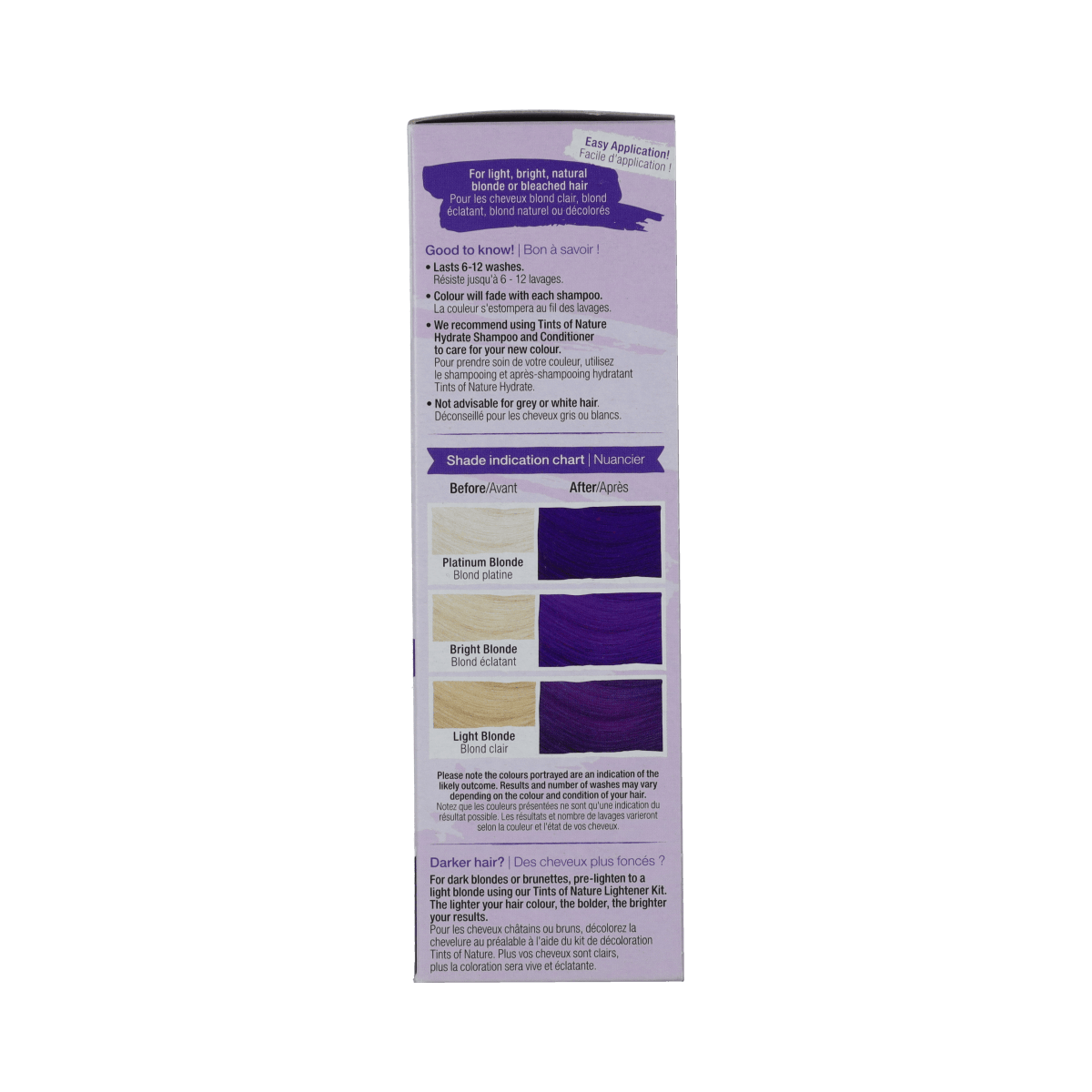 Tints Of Nature Bold Purple 1.00 hair coloring set featuring purple hair dye in a professional packaging.