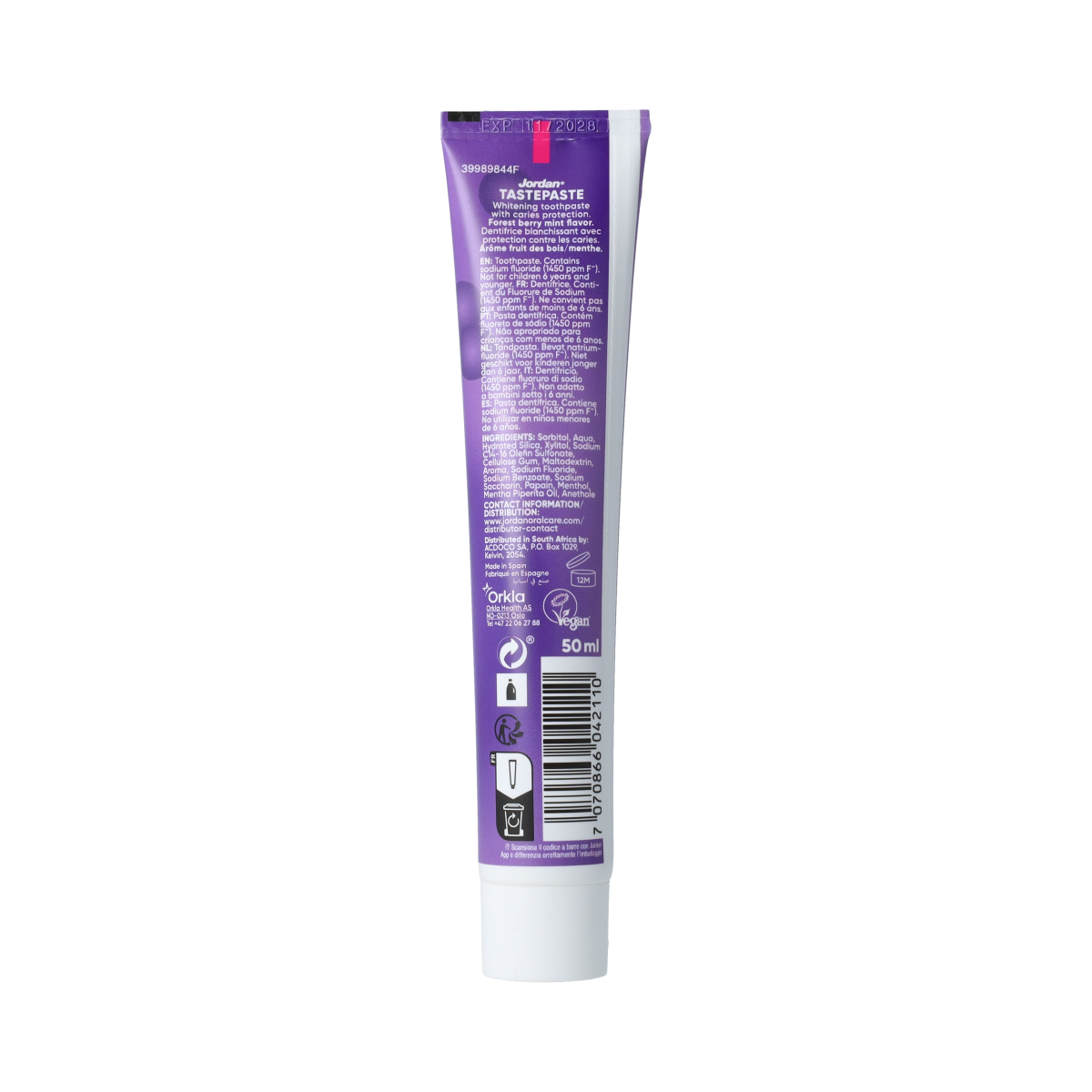 Jordan Jordan Tastepaste Forest Berry Mint 50.00 Milliliter