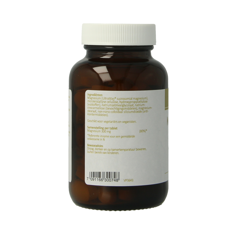 Van der Pigge Magnesium Ultra 60 tablets, dietary mineral supplement with magnesium in a blister pack.