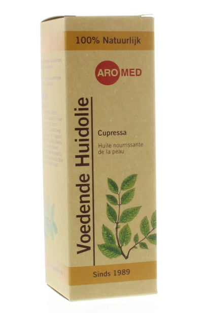 Aromed Cupressa voedende huidolie for facial care in a 30ml bottle, featuring natural ingredients and a nourishing formula.