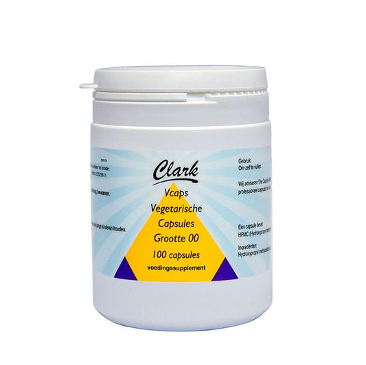 Holisan vegetarische capsules maat 00, lege capsules voor voedingsmiddelen, 100 stuks, softgel vorm, geschikt voor vegan gebruik