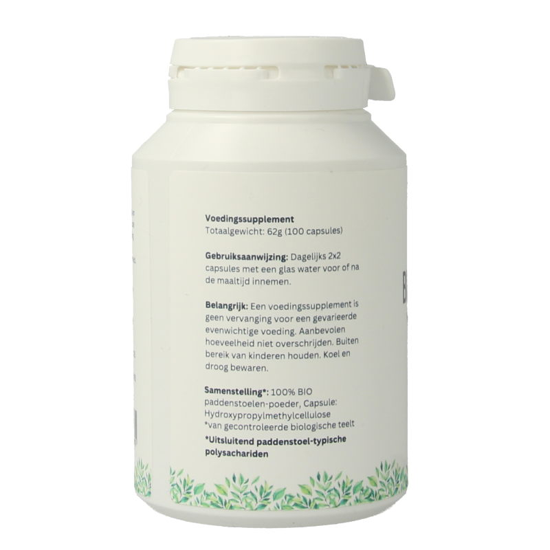 Mycopower Hericium bio herbal supplement capsules, 100-count, natural mushroom-based herbal product by Mycopower.