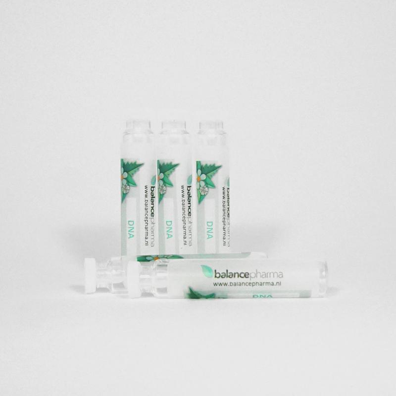 Balancepharma DNA complex test tube for spiritual health, shown in a close-up image.