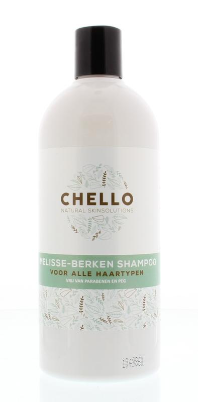 Chello Berken Melisse Shampoo bottle, 500ml, for hair care, with natural ingredients and herbal formula.
