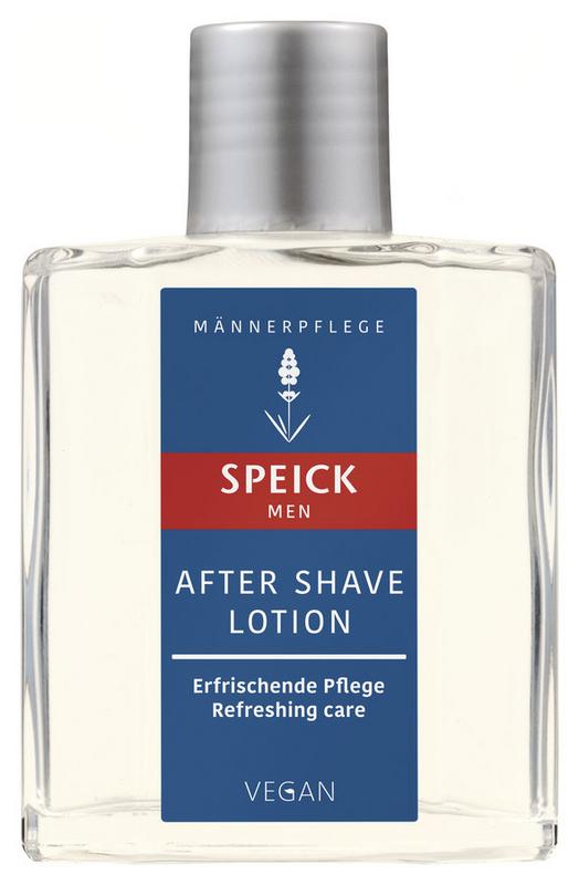 Speick Man aftershave lotion in a 100ml bottle, facial skincare product with a sleek design and natural ingredients.