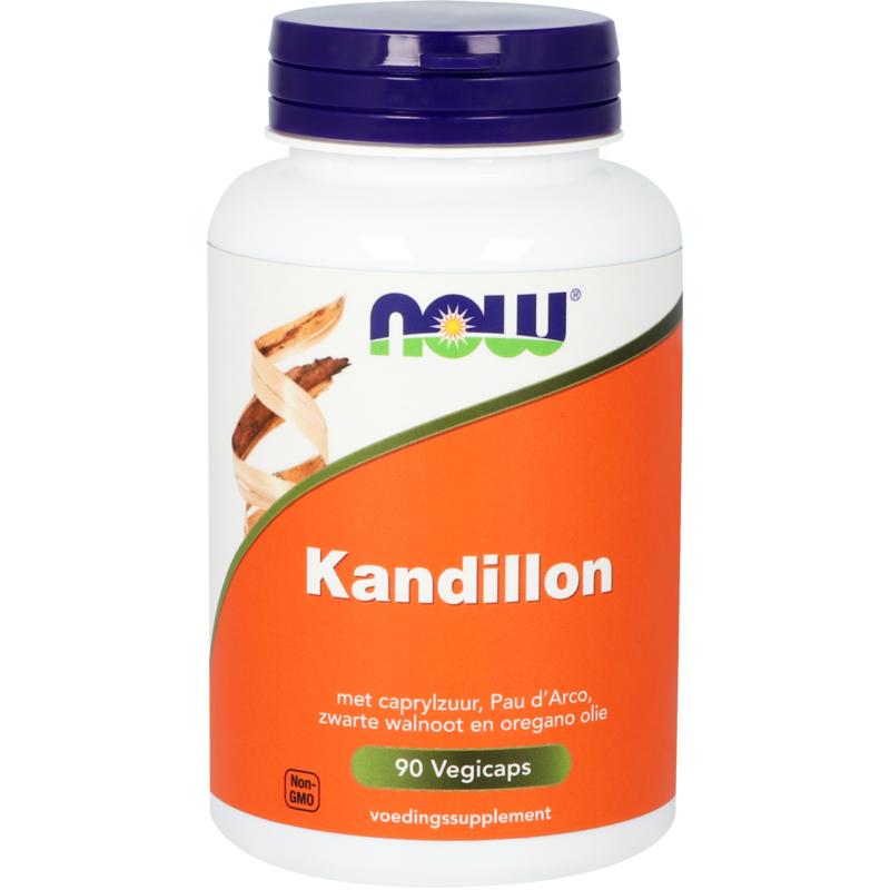 NOW Kandillon 90.00 vegetarian herbal capsules, softgel supplement with green herbal extract capsules, natural dietary supplement.