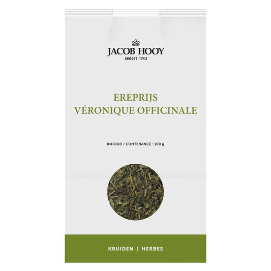 Jacob Hooy Ereprijs herbal spice mix in a 100g container, part of their kruiden en zout assortiment.