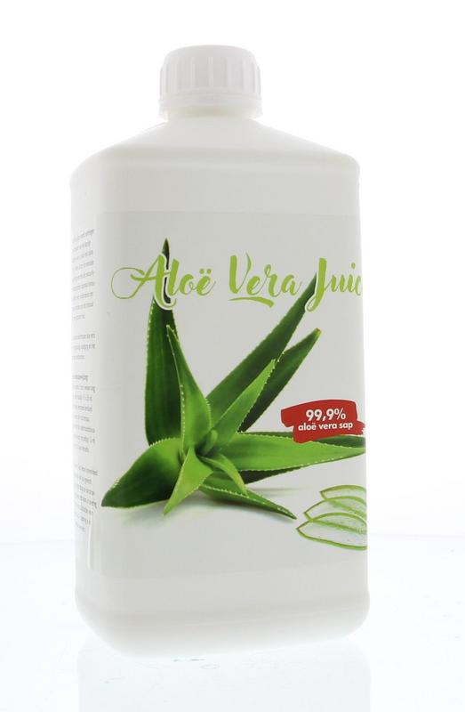 Naproz Aloe Vera Juice in 1-liter bottle, a natural drink and supplement from the Naproz brand, with fresh aloe vera visible on the label.