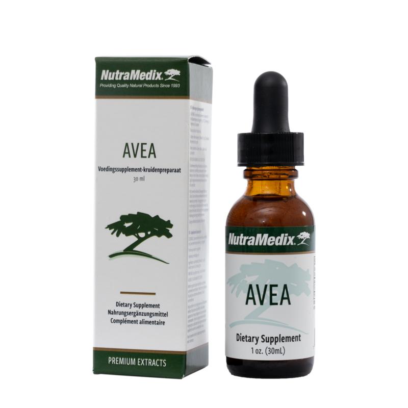 Nutramedix Avea herbal preparation in 30ml bottle, featuring natural herbal ingredients, used for wellness and health support.