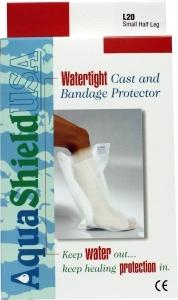 Aquashield Onderbeen klein shower and bath protector sleeve, 1.00 piece, waterproof cover for leg safety.