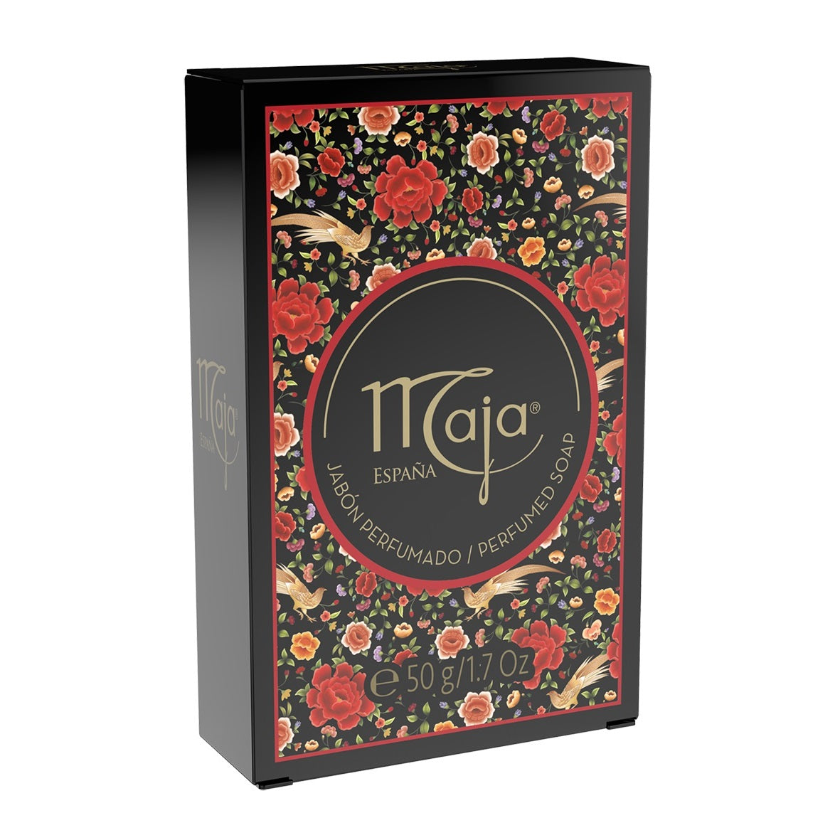 Maja toilet soap in a 50g soap box, featuring a white rectangular soap bar with subtle branding details.