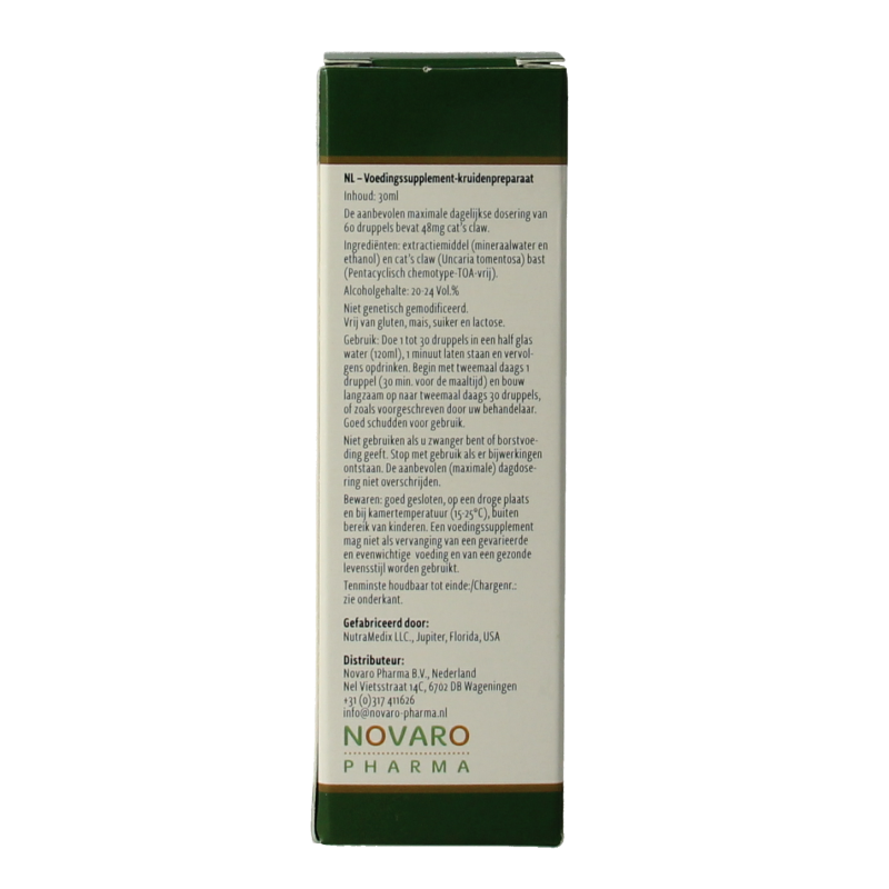 Nutramedix Samento cat's claw herbal extract in 30ml bottle, natural herbal supplement from Nutramedix for immune support.