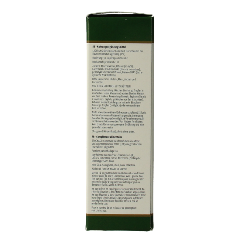 Nutramedix Samento cat's claw herbal supplement in a 30ml bottle, natural herbal remedy for health support.
