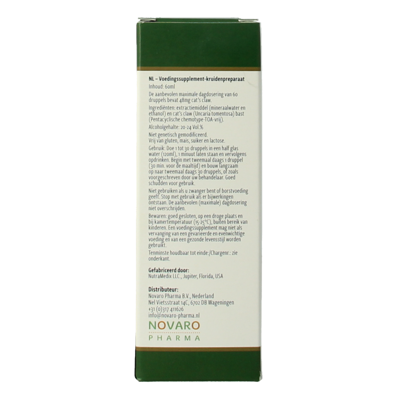 Nutramedix Samento cat's claw herbal supplement in 60ml bottle, natural herbal remedy from Nutramedix for health support.