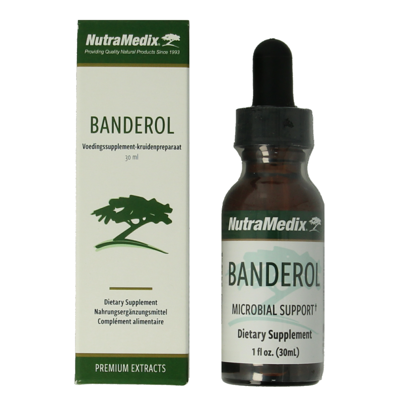 Nutramedix Banderol herbal supplement in a 30ml bottle, part of Nutramedix's herbal preparations collection.