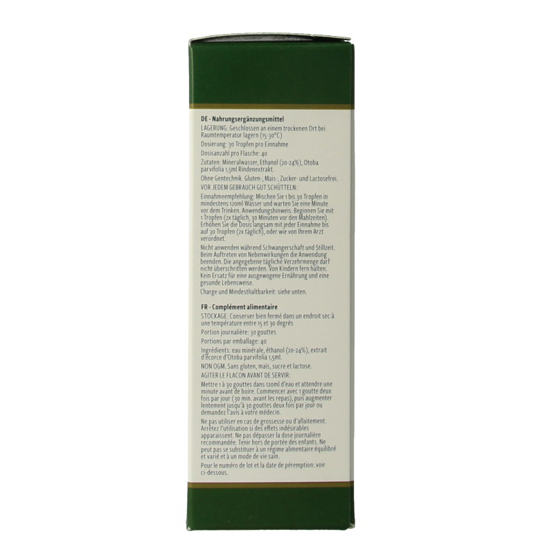 Nutramedix Banderol herbal supplement bottle, 60ml, in a clear glass container with a white label and green cap.