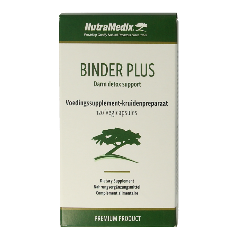 Nutramedix Binder plus herbal supplement capsules, 120 count, natural herbal remedy for detox and digestive support.
