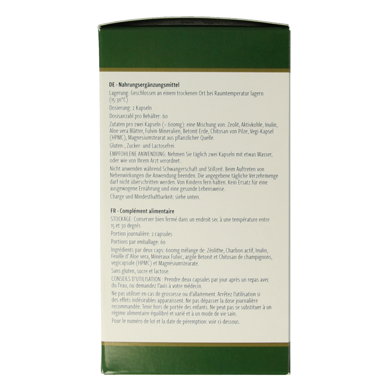 Nutramedix Binder plus herbal supplement capsules in a bottle, part of Kruidenpreparaten product line.