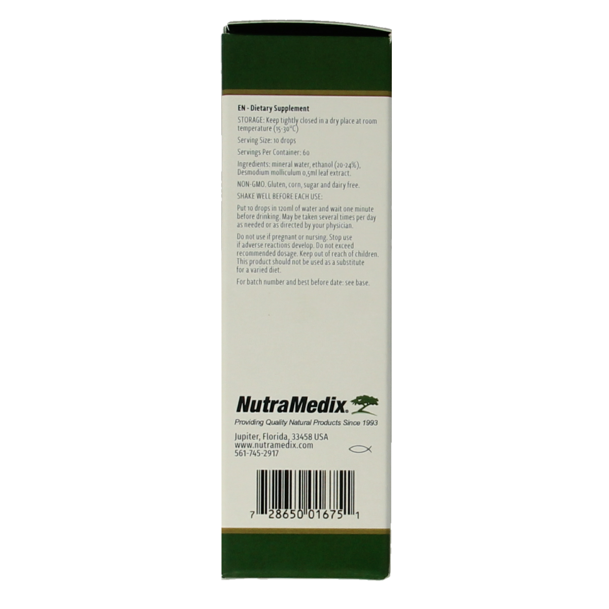 Nutramedix Burbur herbal supplement bottle, 30ml, in a natural setting, showcasing the product packaging and label.