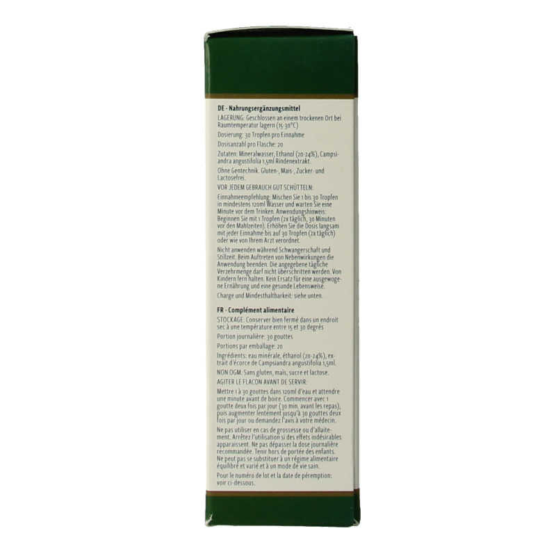 Nutramedix Cumanda herbal supplement bottle with 30ml dropper, part of Nutramedix kruidenpreparaten product line.
