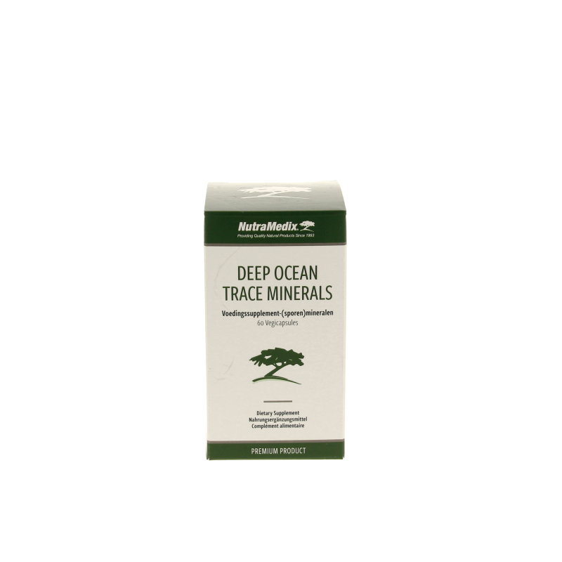 Nutramedix Deep Ocean Trace Minerals vegetarian capsules, mineral supplement with natural deep ocean mineral content.