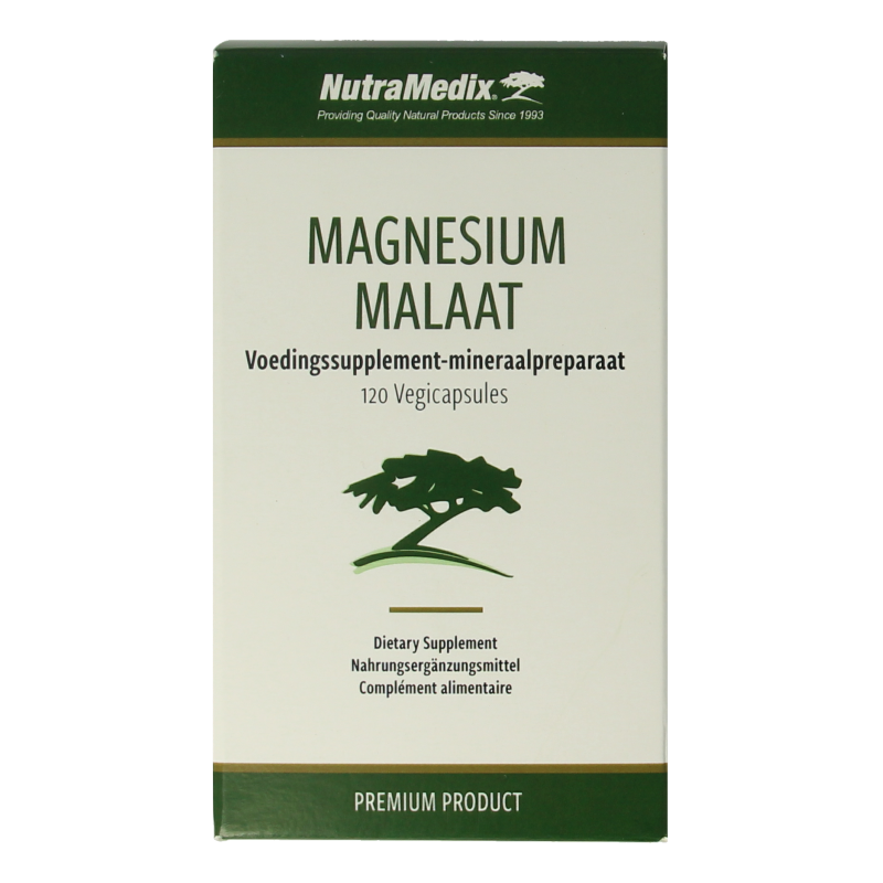 Nutramedix Magnesium Malate vegetarian capsules in a bottle, dietary supplement for mineral support