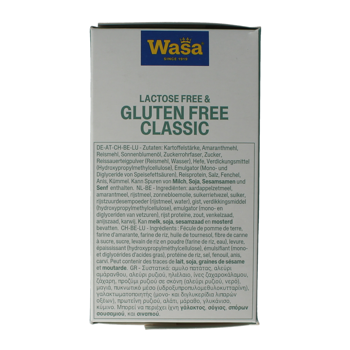 Wasa Knackebrod classic glutenvrij 6 x 40 gram 240.00 Gram