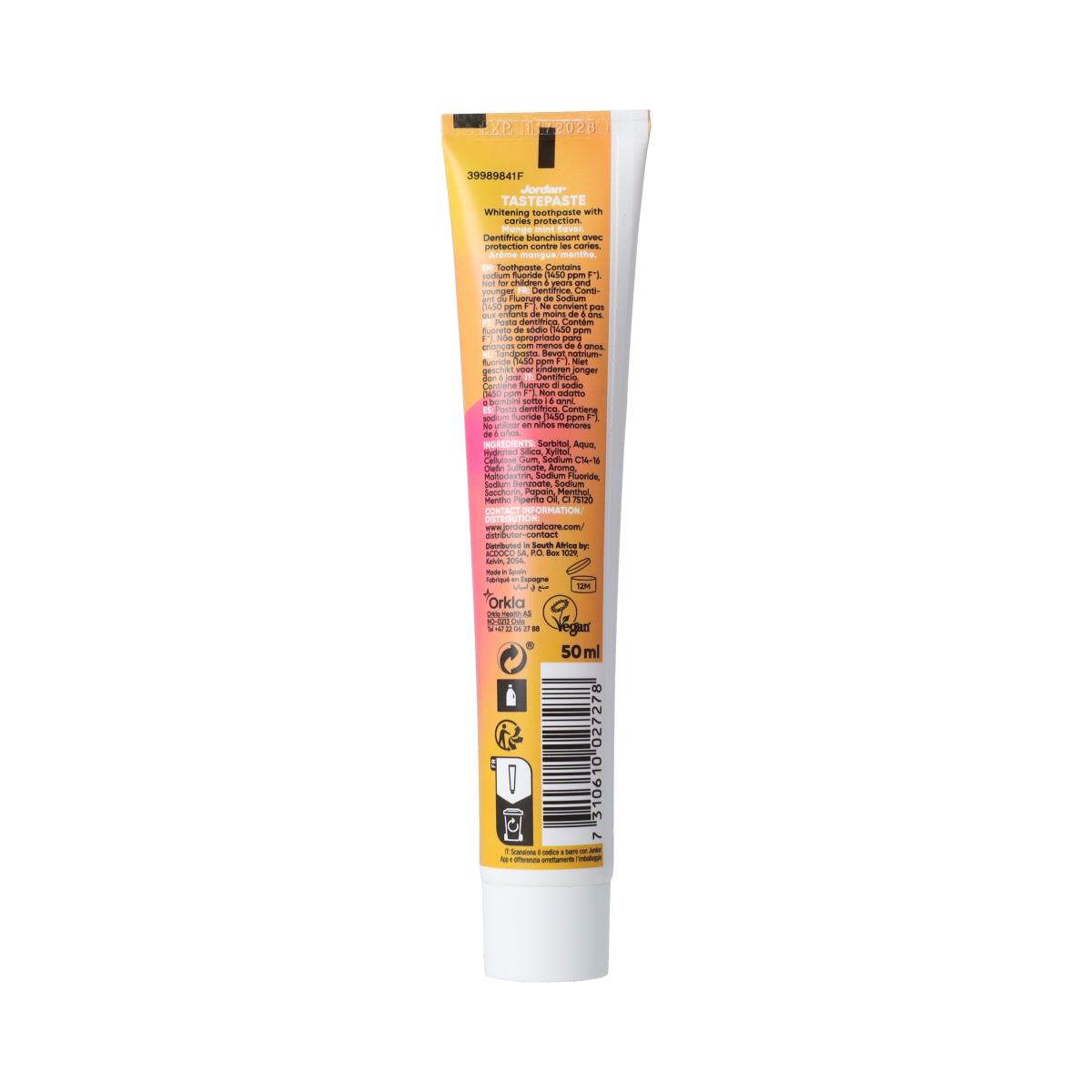 Jordan Jordan Tastepaste Mango Mint 50.00 Milliliter
