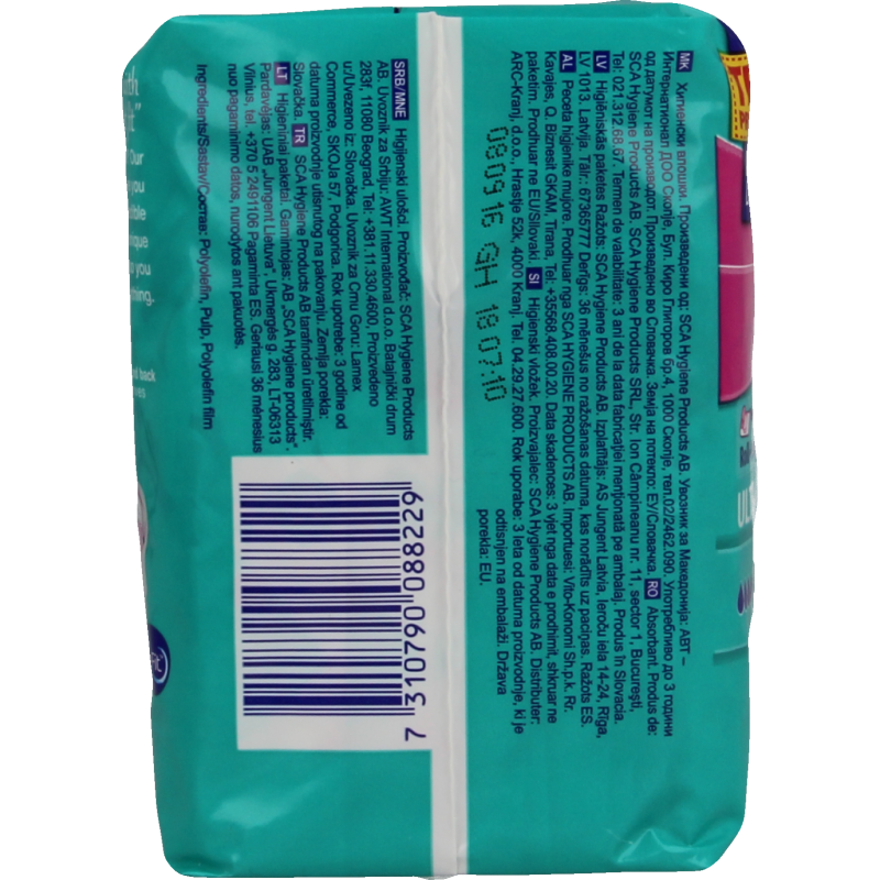 Libresse Ultra long wing pads and tampons for women, pack of 12, feminine hygiene products with wings for added protection.