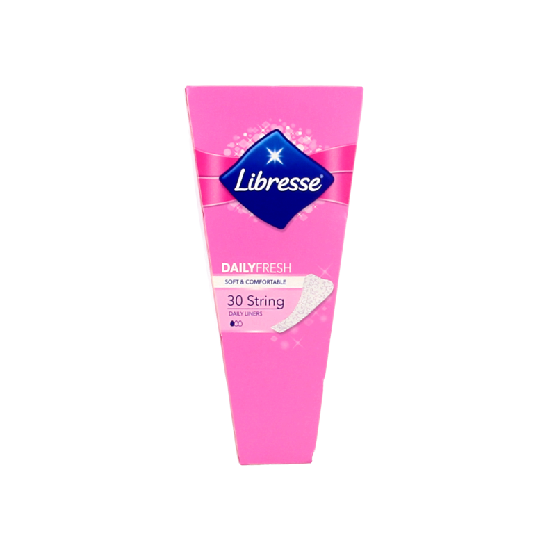 Libresse inleg string pack of 30, feminine hygiene product, discreet and comfortable period protection.