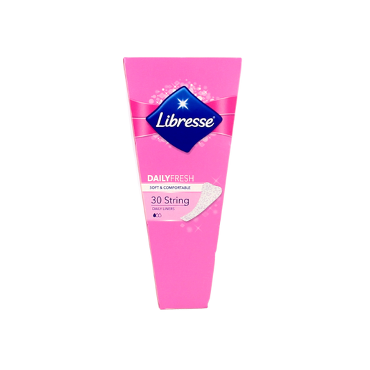 Libresse inleg string pack of 30, feminine hygiene product, discreet and comfortable period protection.