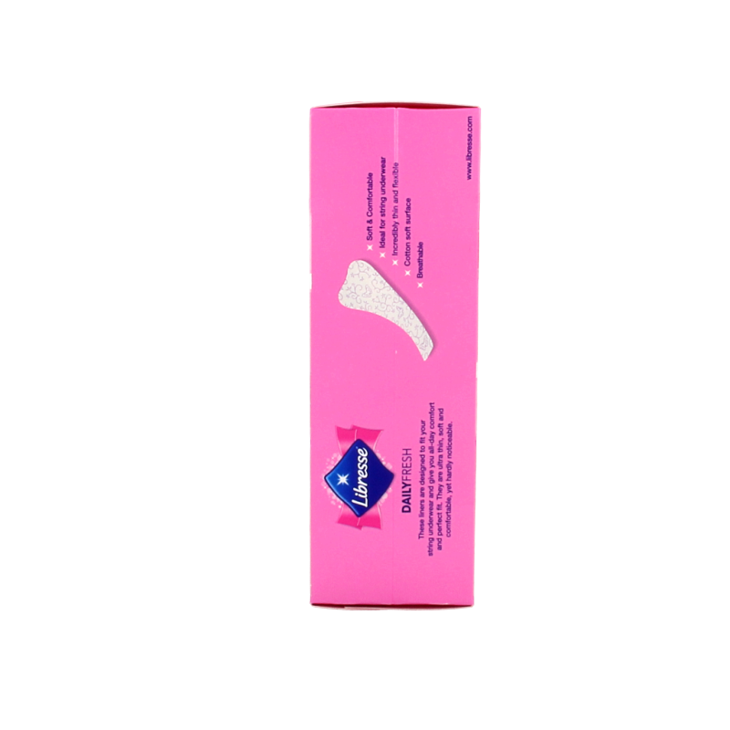 Libresse inleg string pack with 30 disposable panty liners, designed for women, shown in the image.