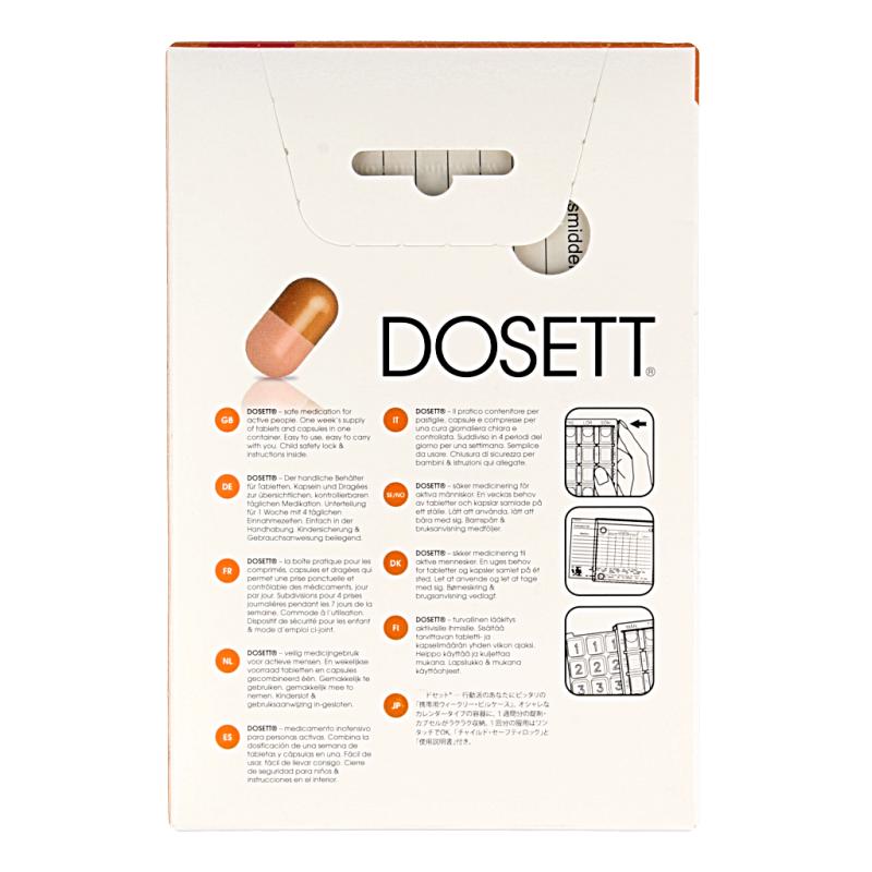 Dosett medicatiebewaarbox, 1 stuk, compact medicijnbewaardozen voor veilig medicatiebeheer en dosering.